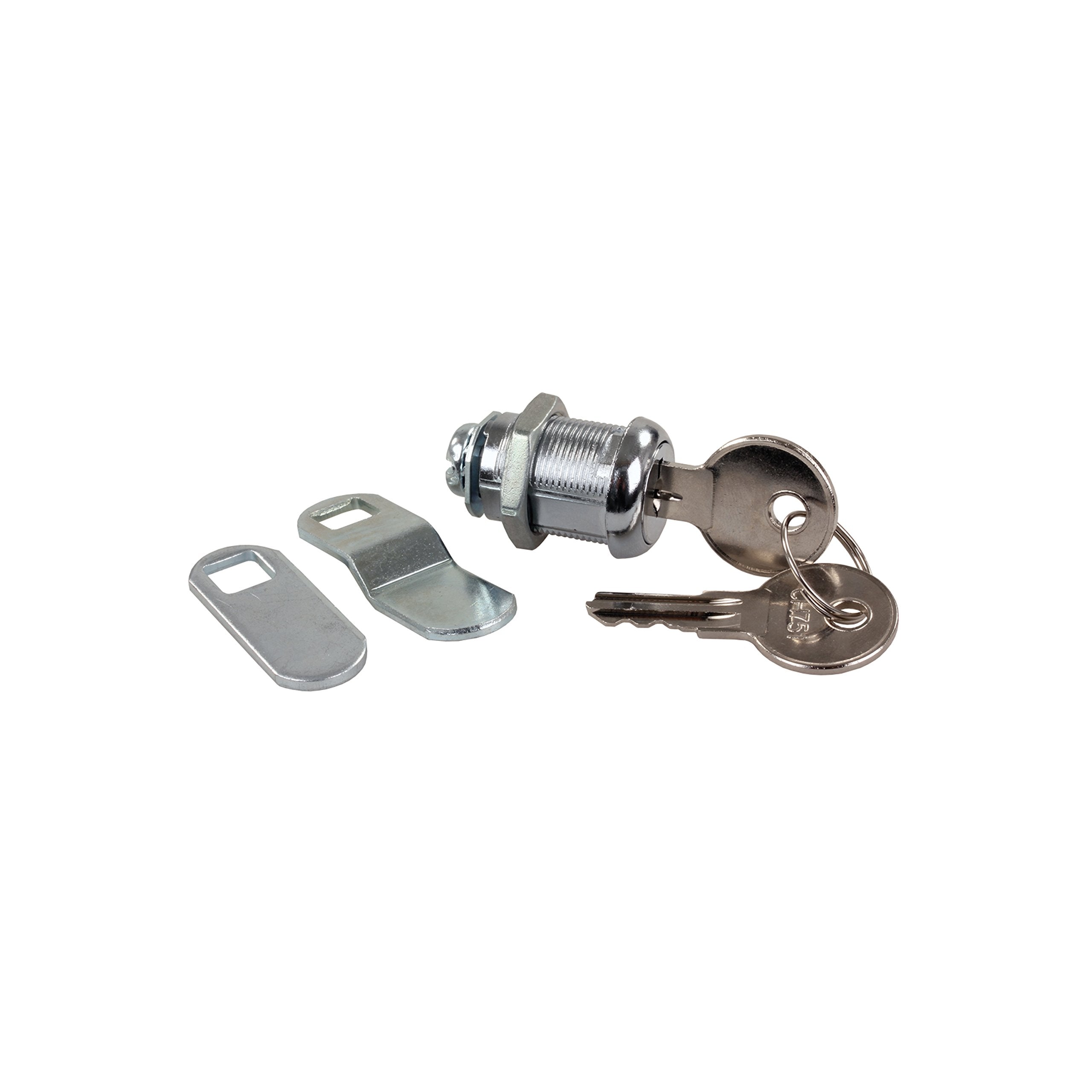 7/8" JR Products Standard Compartment Door Key Lock, Silver (00315)
