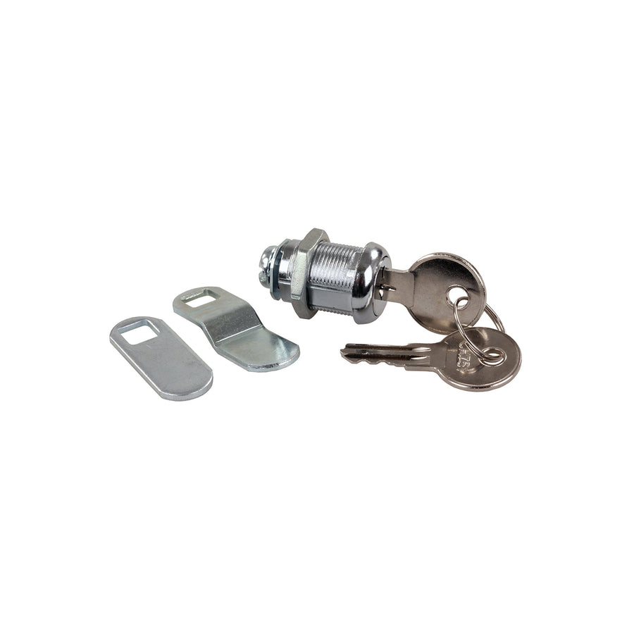 7/8" JR Products Standard Compartment Door Key Lock, Silver (00315)