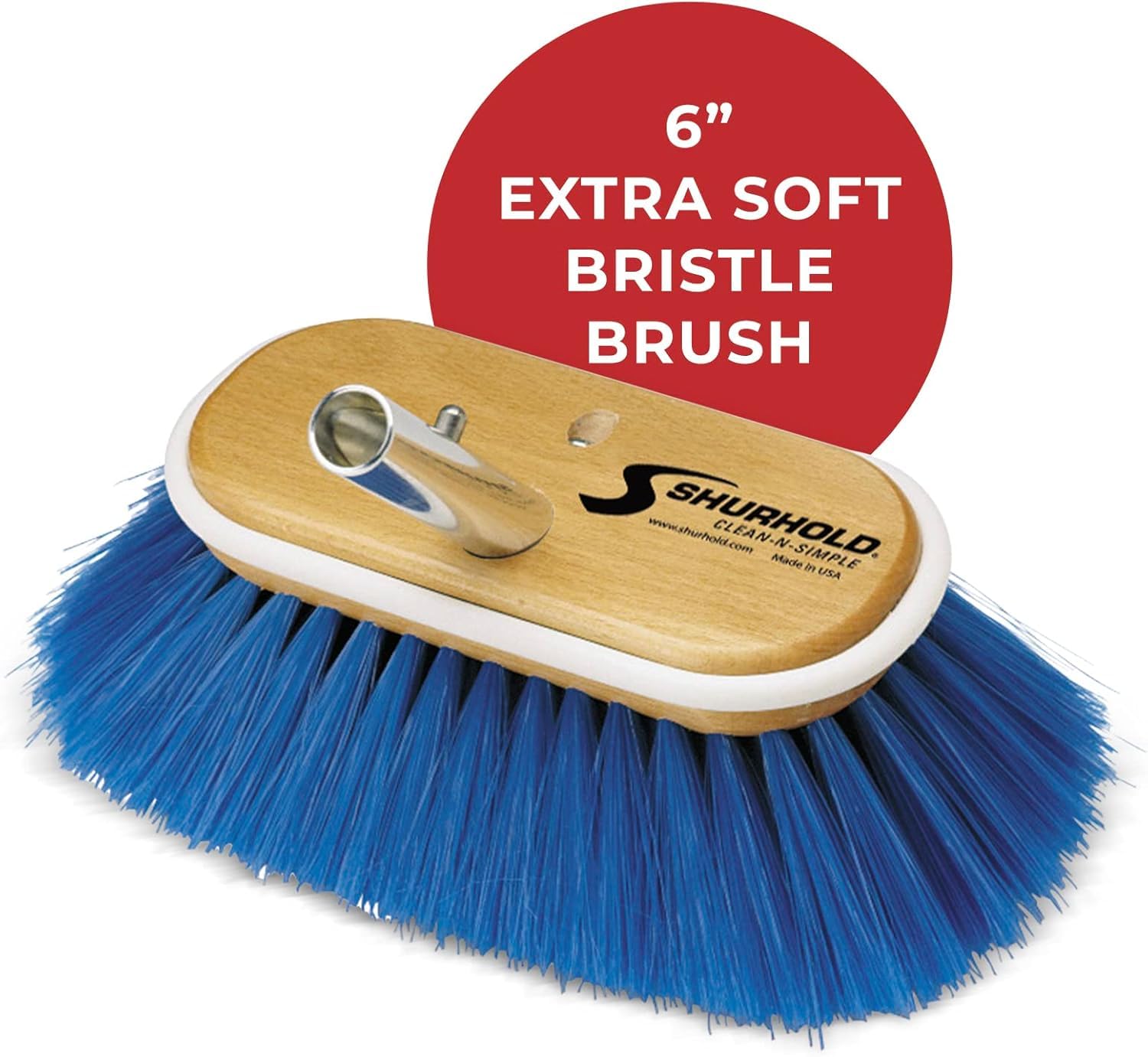 6" Shurhold Nylon Extra Soft Bristles Deck Brush