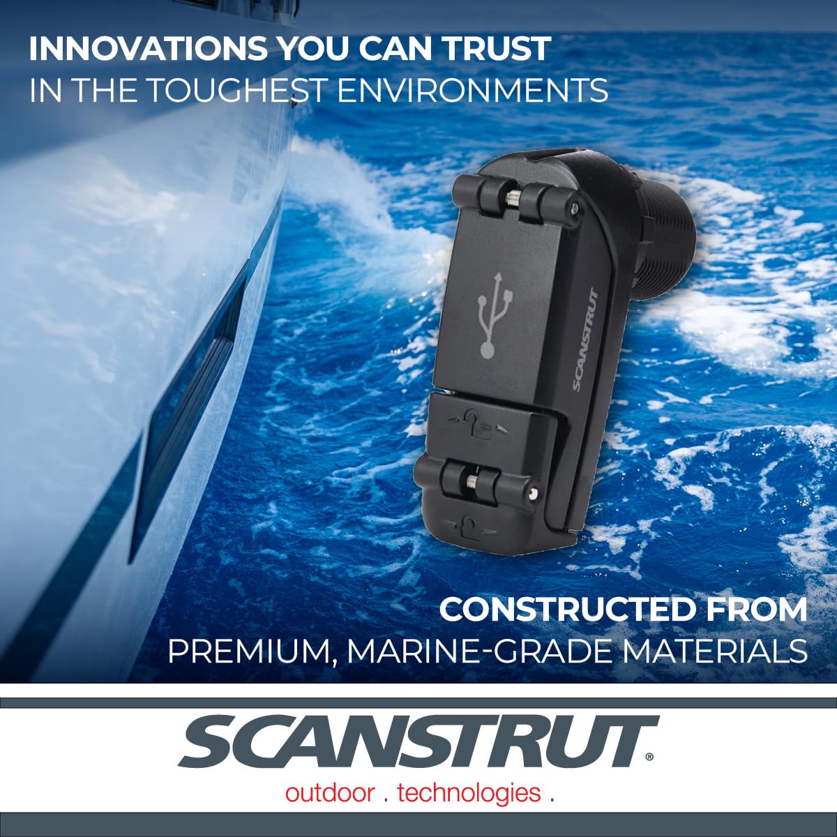 Scanstrut ROKK Charge Pro SC-USB-03. Fast Charge USB-A & USB-C Socket