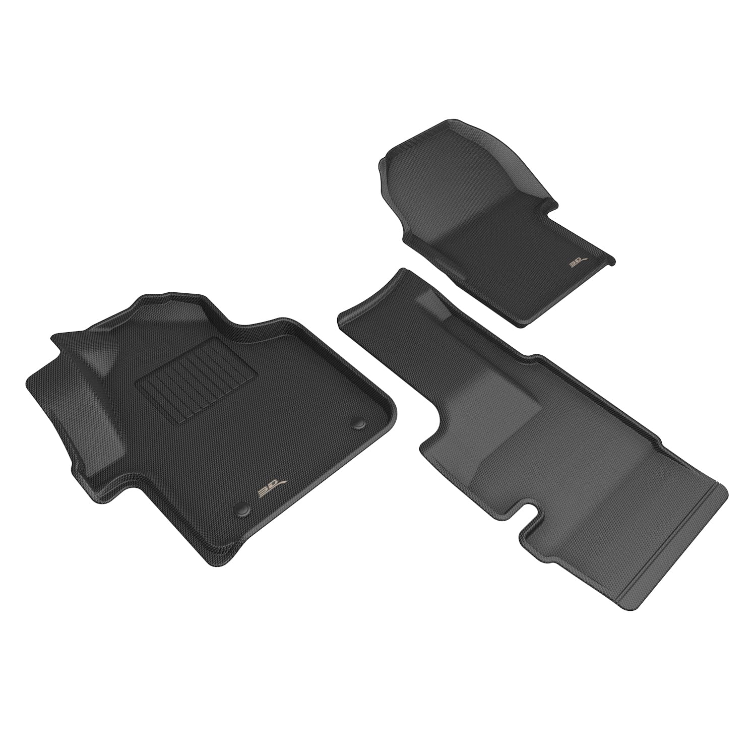 Compatible 3D MAXpider Kagu Floor Mat (Black) with Mercedes-Benz Sprinter Cargo Van 2019-2026 Bucket Seats - Front Row