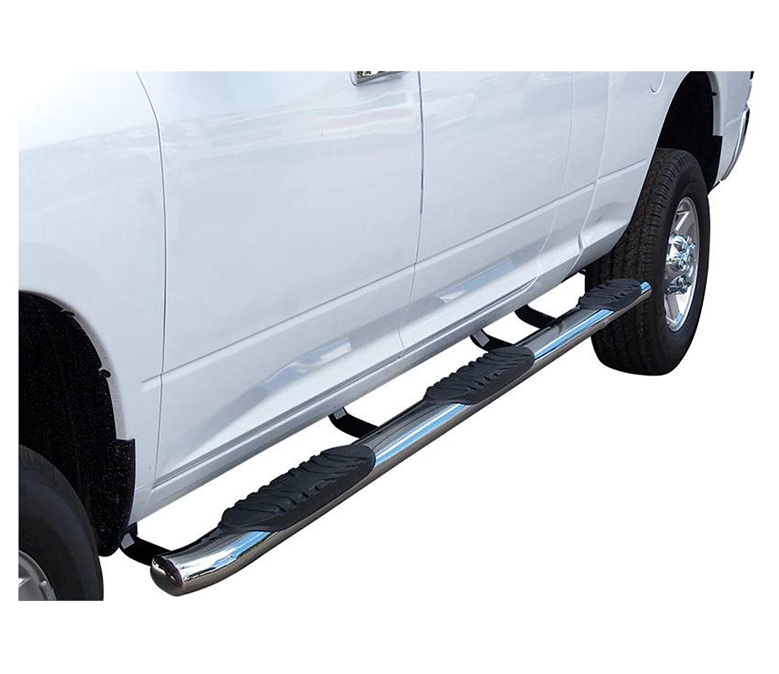 Extreme Black Horse Wheel-to-Wheel Side Steps Stainless Steel Compatible with 2019-2025 Silverado/Sierra 1500|2022-2025 Chevrolet Silverado 1500 LTD|2022-2022 GMC Sierra 1500 LTD Crew CAB-GMSS-NL-19