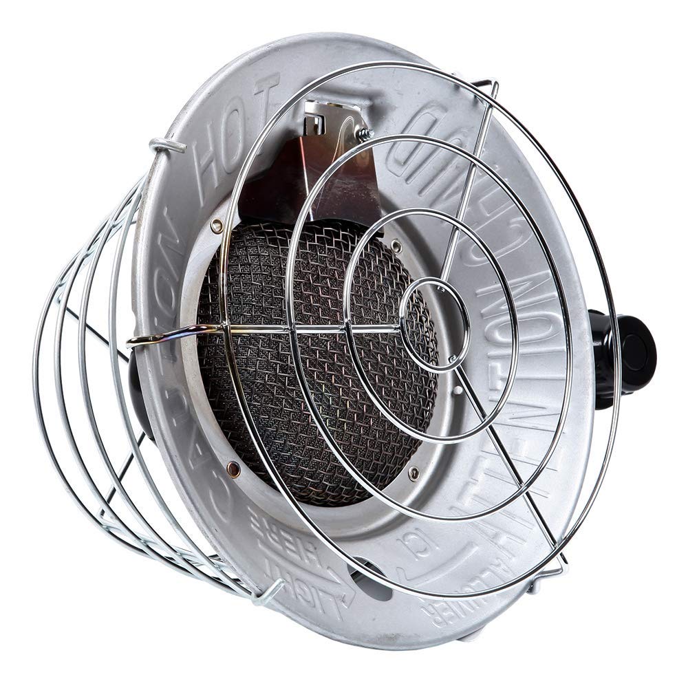 16,000 BTU Remington Single Propane Tank Top Heater, Silver/Black