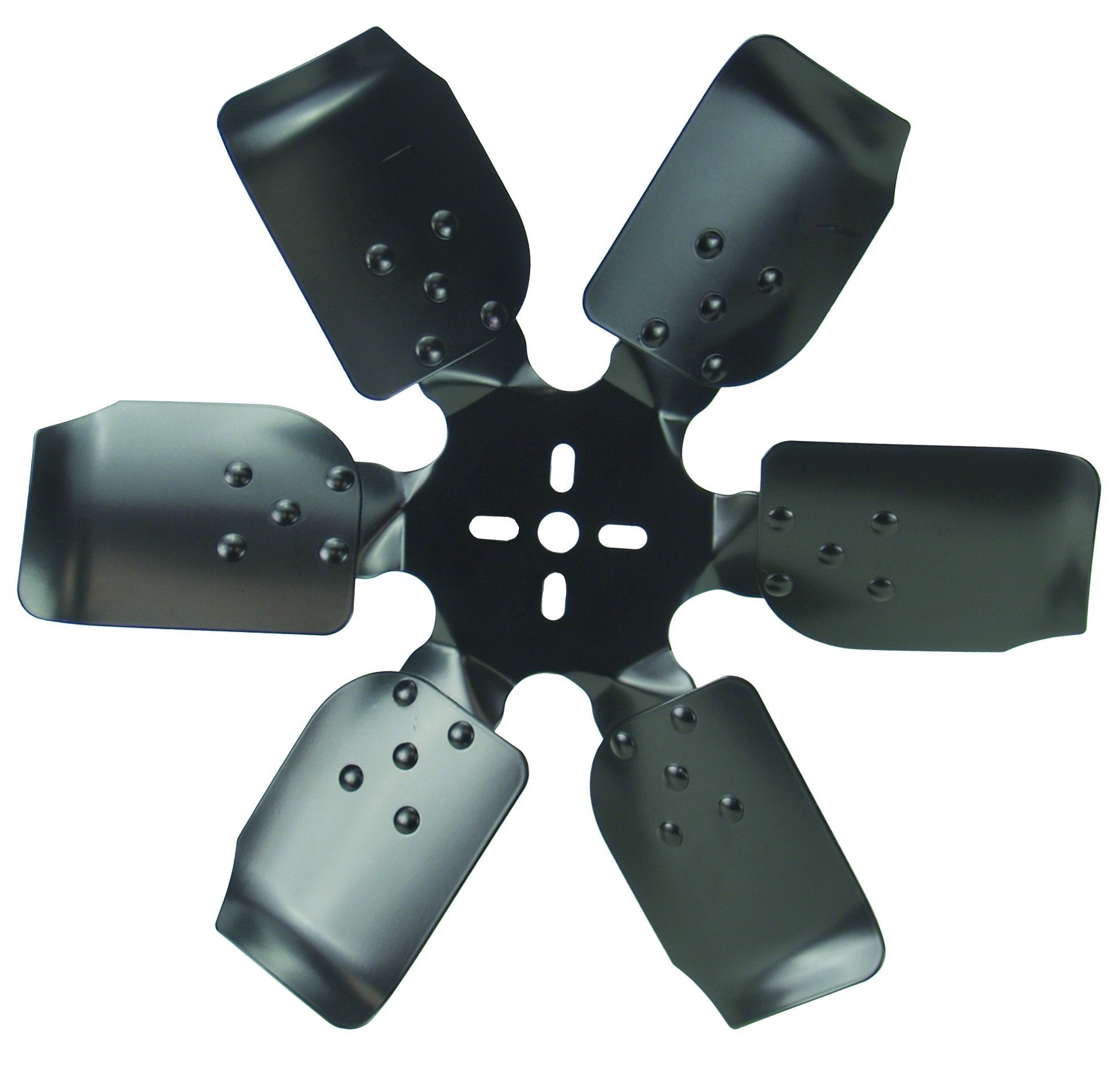 Heavy Duty Derale 17417 Fan Blade Series 1000 17" Steel Rigid Race Belt Driven Fan Reverse Rotation