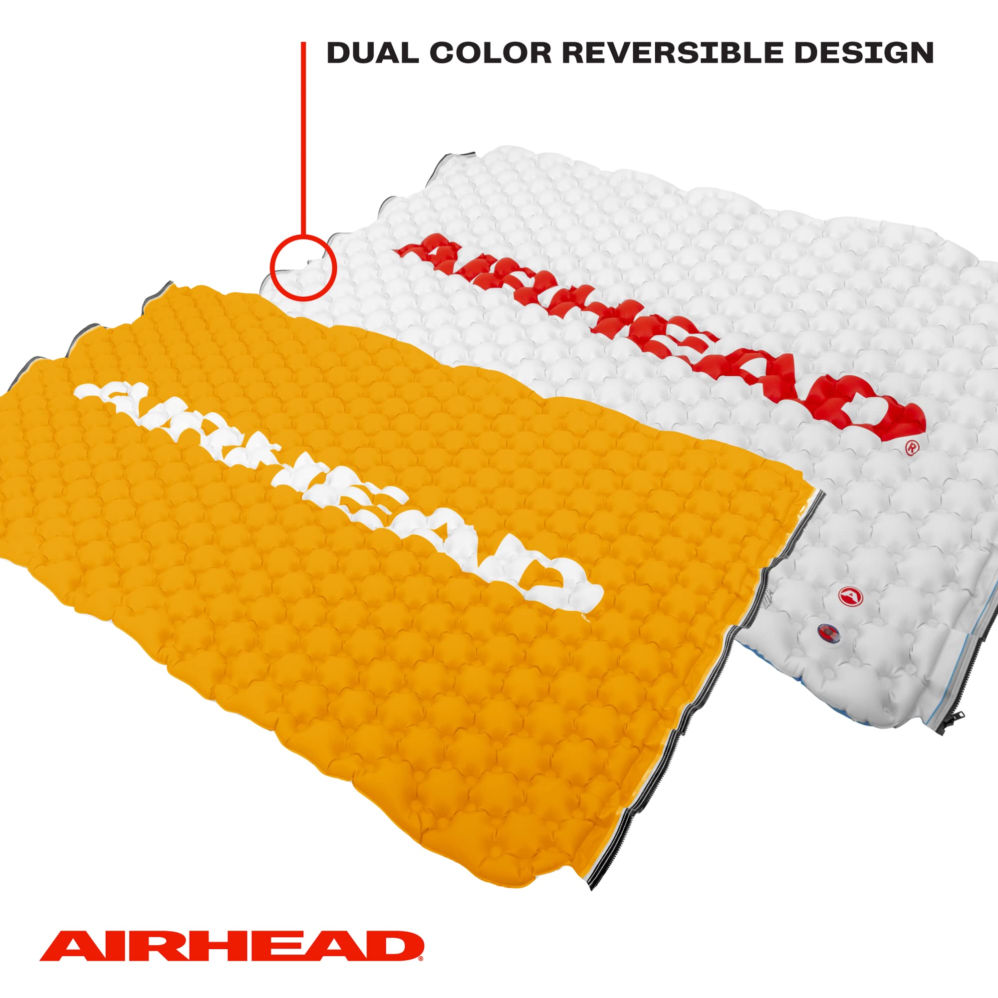 Airhead Inflatable Air Island, Peach, Large Lake Float