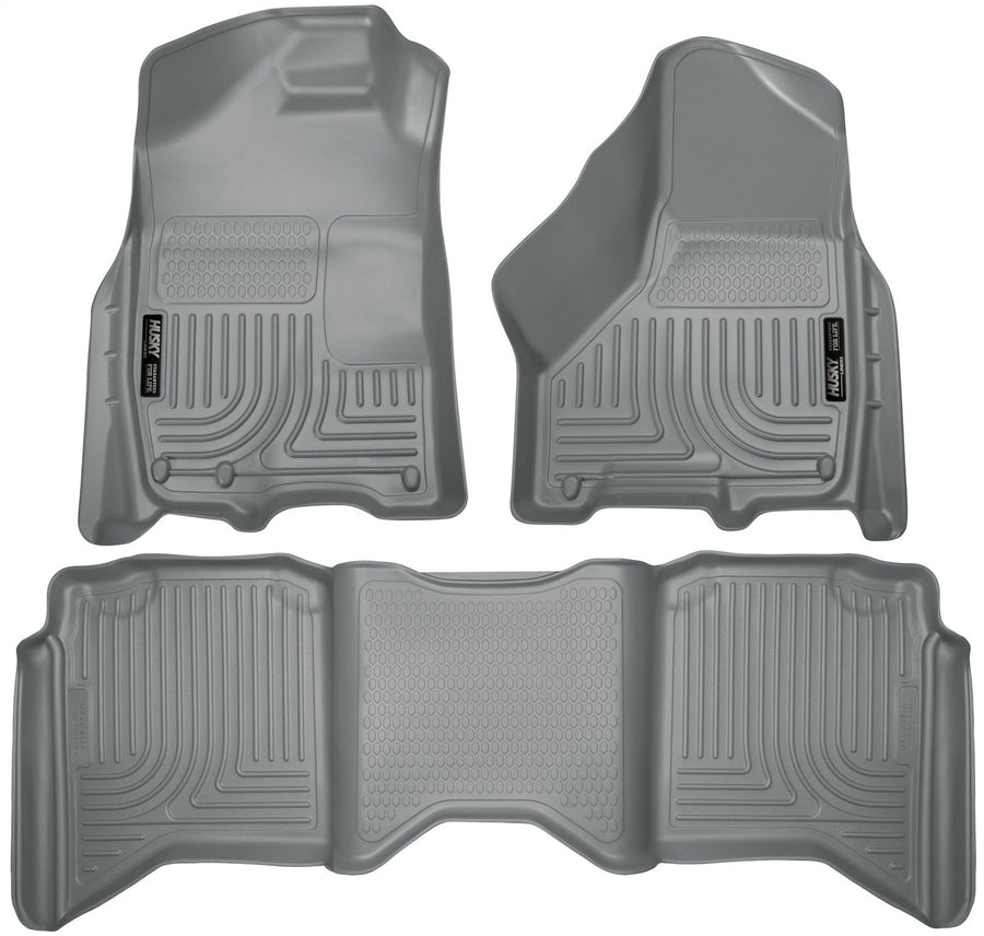 Weatherbeater Series Husky Liner Front & Second Floor Liner Mats for Dodge Ram