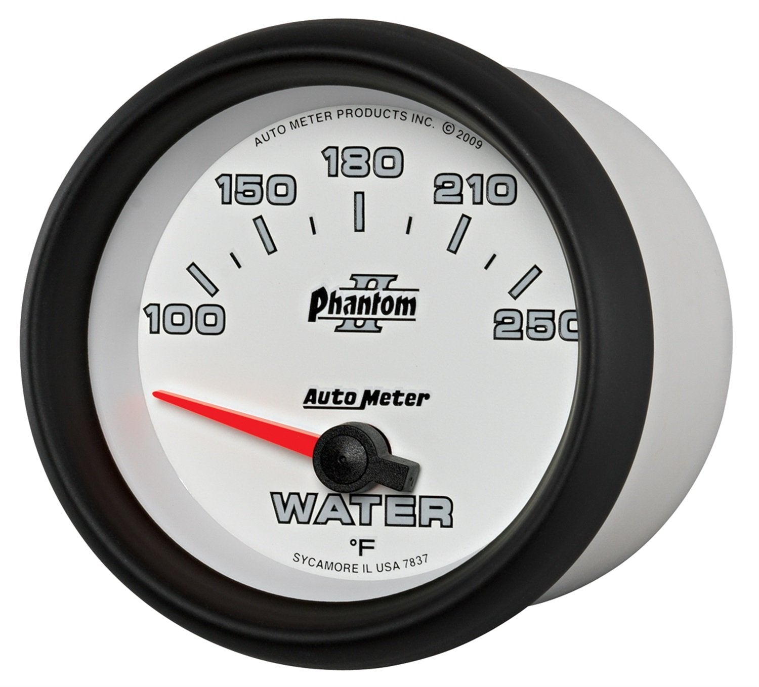 Auto Meter Phantom II 2-5/8" 100-250 Degree F Short Sweep Electric Water Temperature Gauge 7837