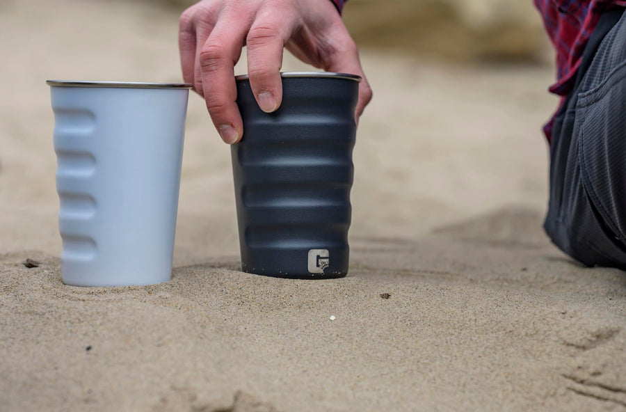 16 Ounce Grizzly Grip Tumbler | Stainless Steel | Vacuum Insulated | Lid Sold Separately | for Travel Beach Camping Hunting | White
