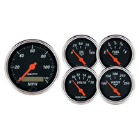 Auto Meter Designer Black 1421 Street Rod Kit