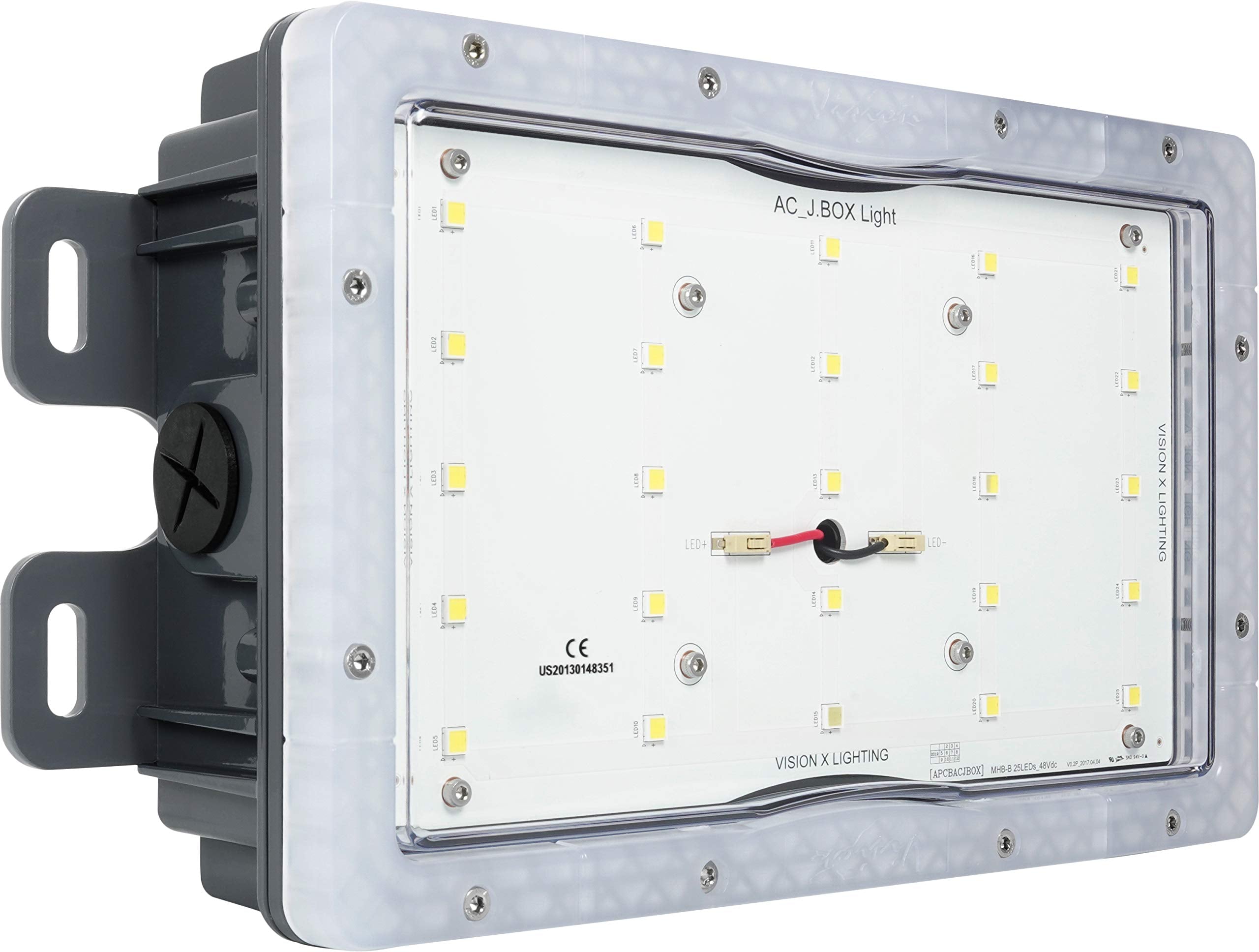 50W Ultra Wide Beam Junction Box Luminaire Vision X Lighting (LSG0225180), 6000 lm