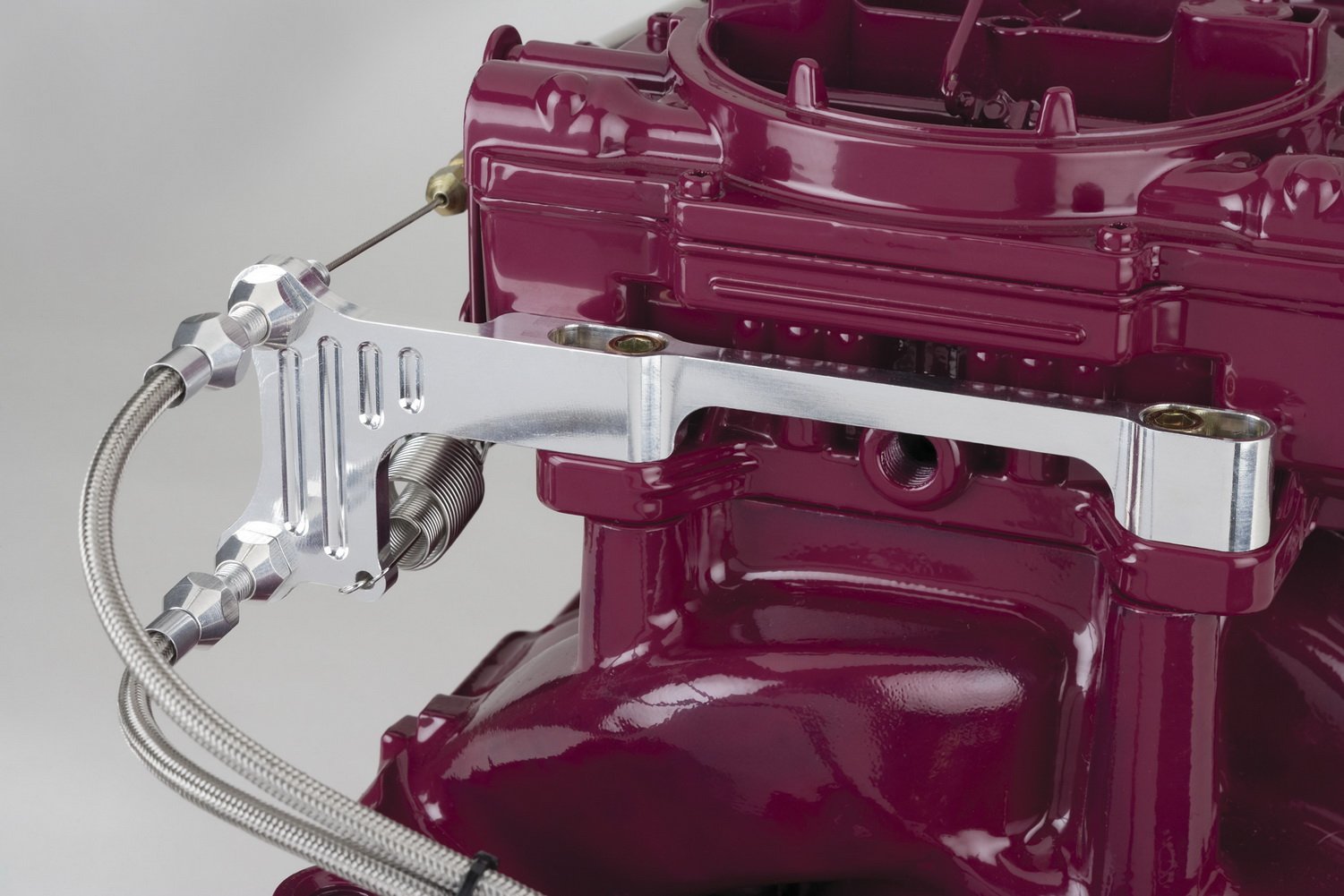 Billet Aluminum Lokar TCB-40DQ1 Bracket/Spring with Progressive Linkage Rod for Edelbrock Carburetor