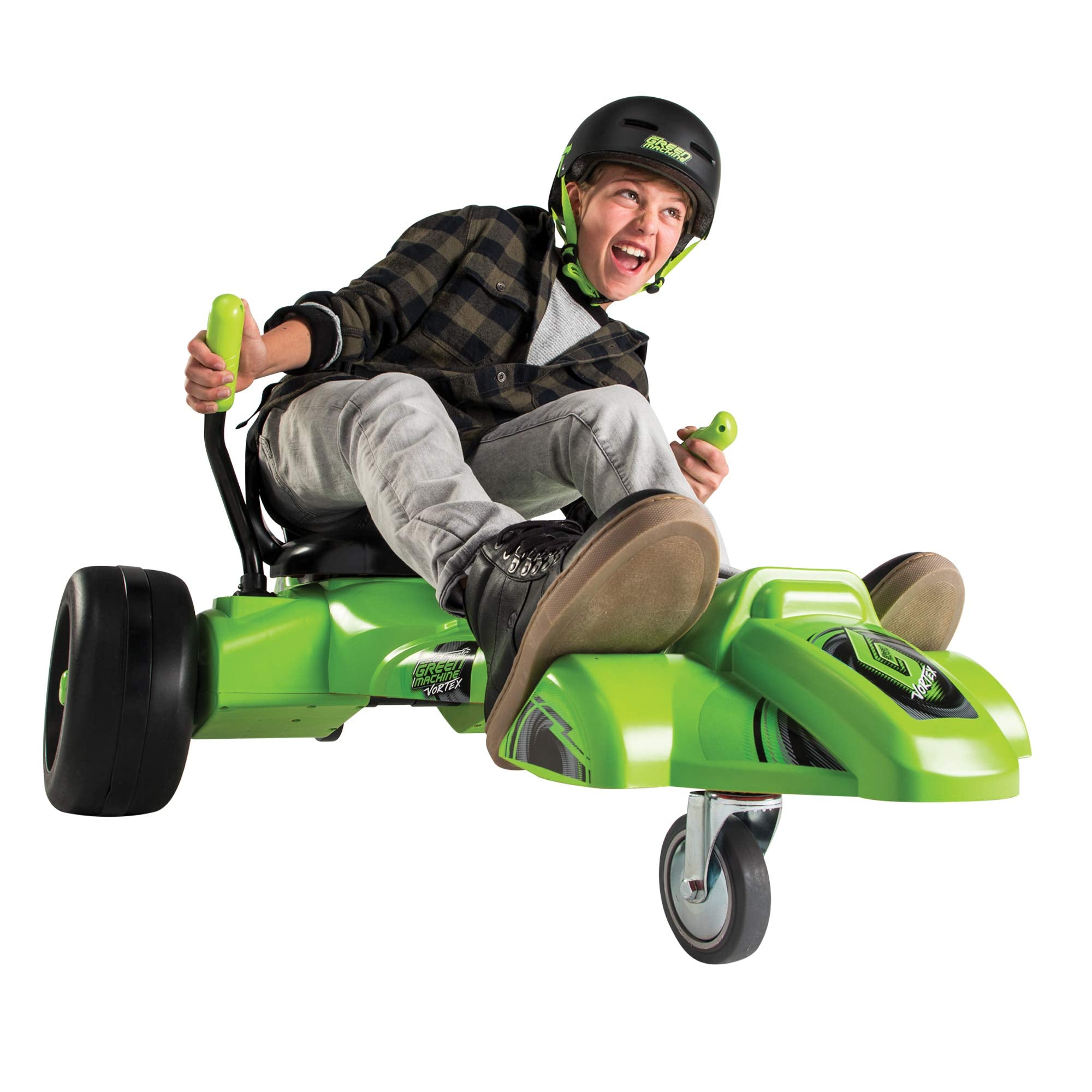 Huffy Vortex Green Machine 12V Battery Powered Ride On, Ideal for Ages 8+, Easy to Operate, Adjustable Frame, Endless Fun, Balanced Spins and Wheelies, 8 MPH, Max Weight 150 Pounds