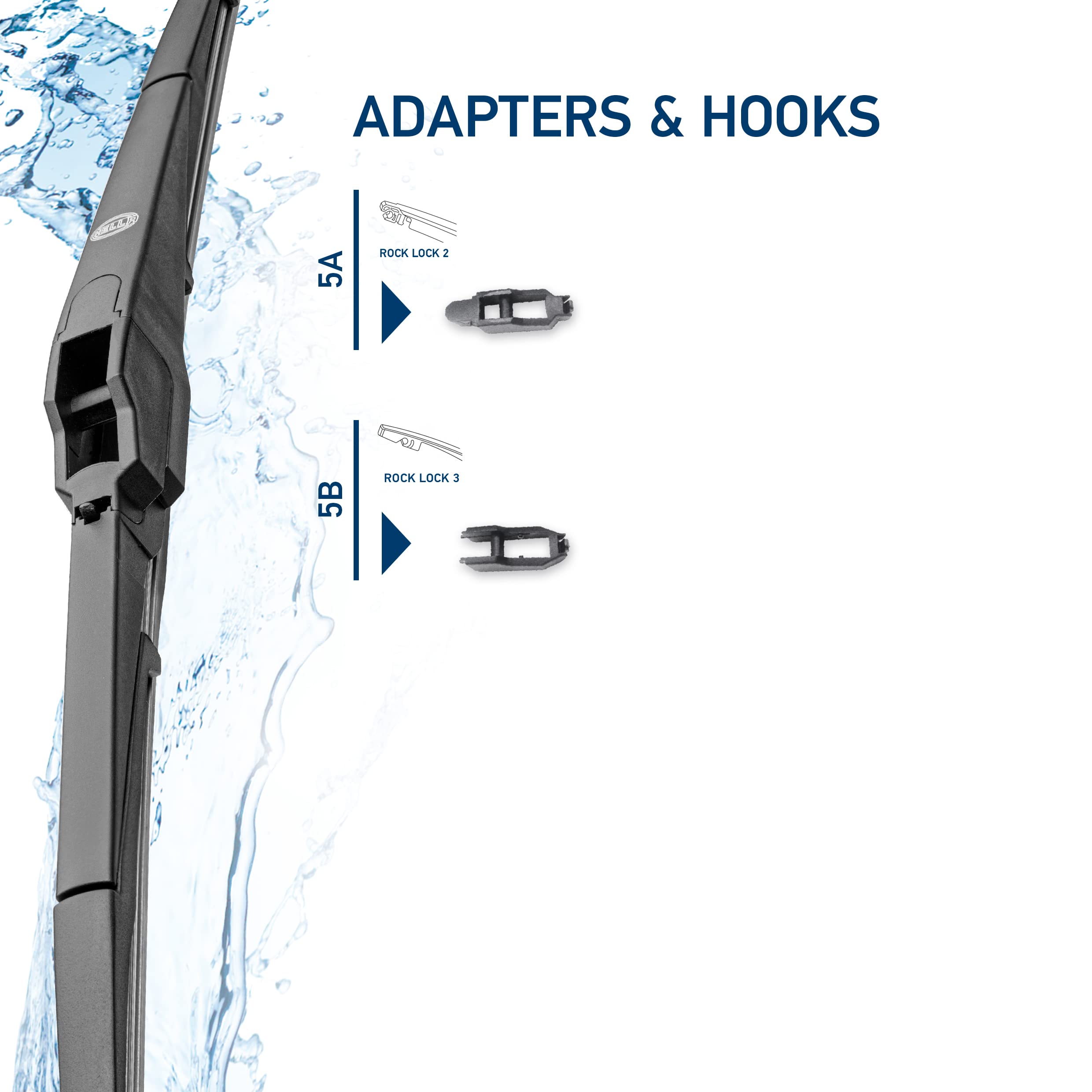 Hella 16 Inch OE Quality All Seasons Streak-Free Rubber Rear Wiper Blade fit select Acura Chrysler Dodge Honda Hyundai Lexus Subaru Toyota / 9XW398114016T