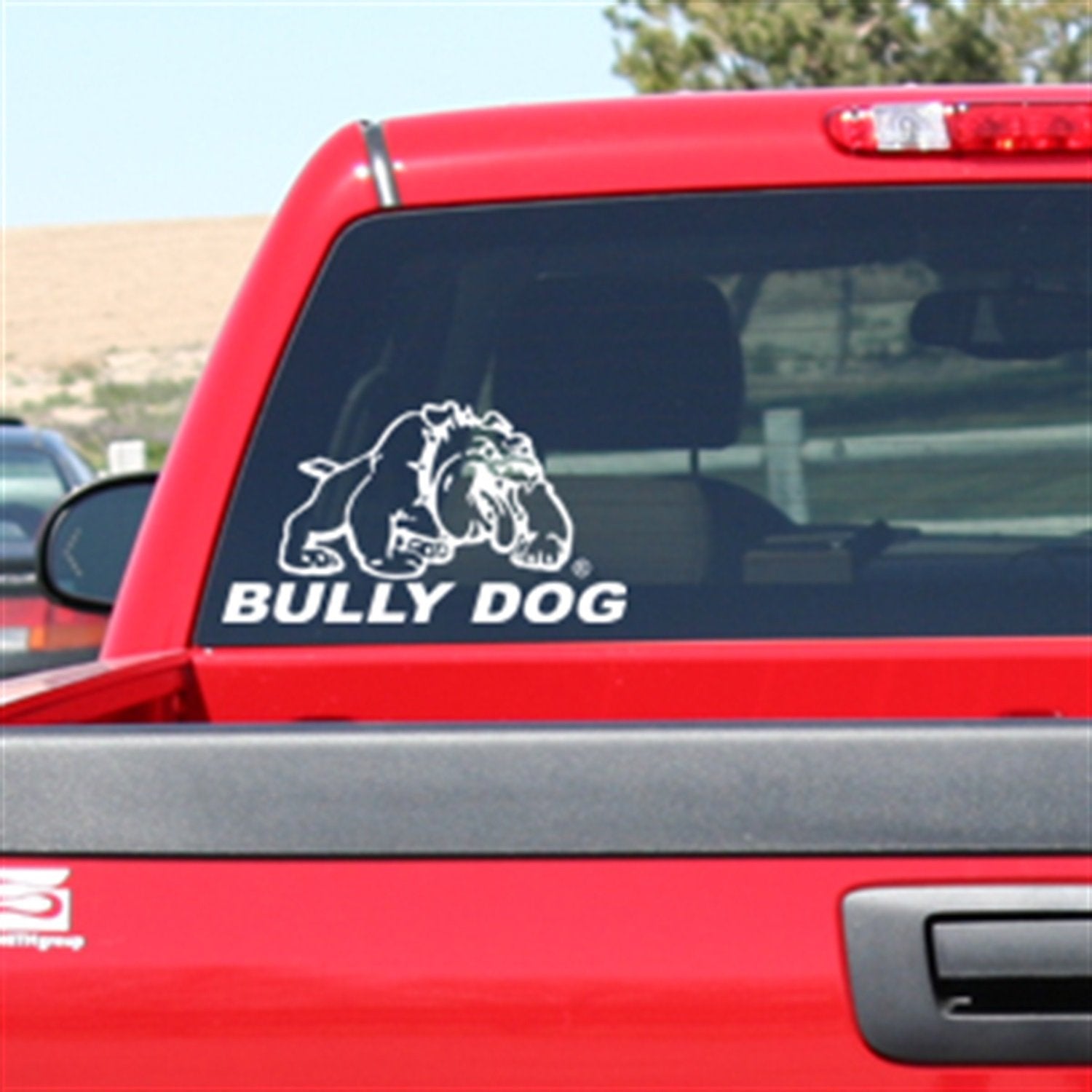 Small Bully Dog PR4010 White Window Sticker