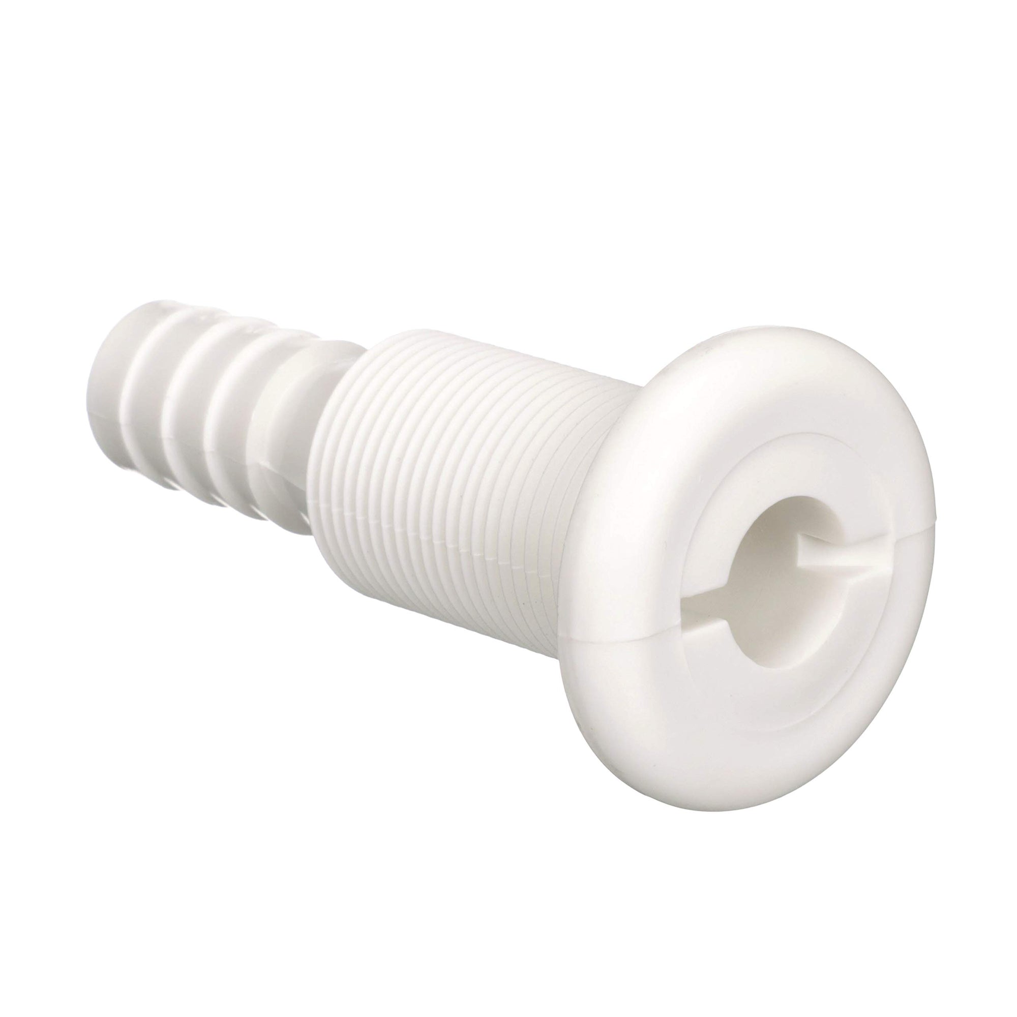 Polypropylene attwood 3873-3 Straight Thru-Hull Connector for Boating Plumbing Fittings, White Finish