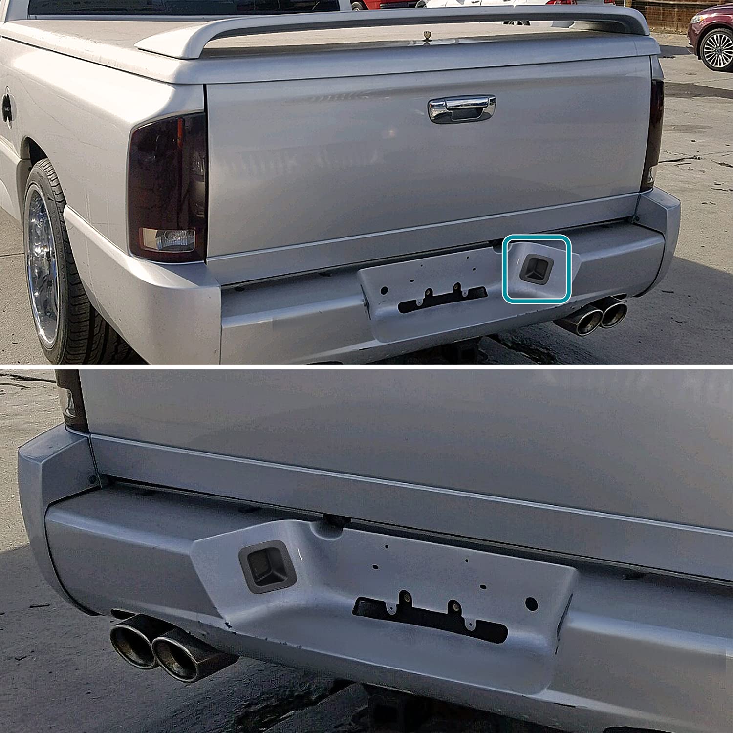 Smoke Spec-D Tuning Rear Bumper License Plate Lights Compatible with Dodge Ram 1500 2500 3500 2003-2018