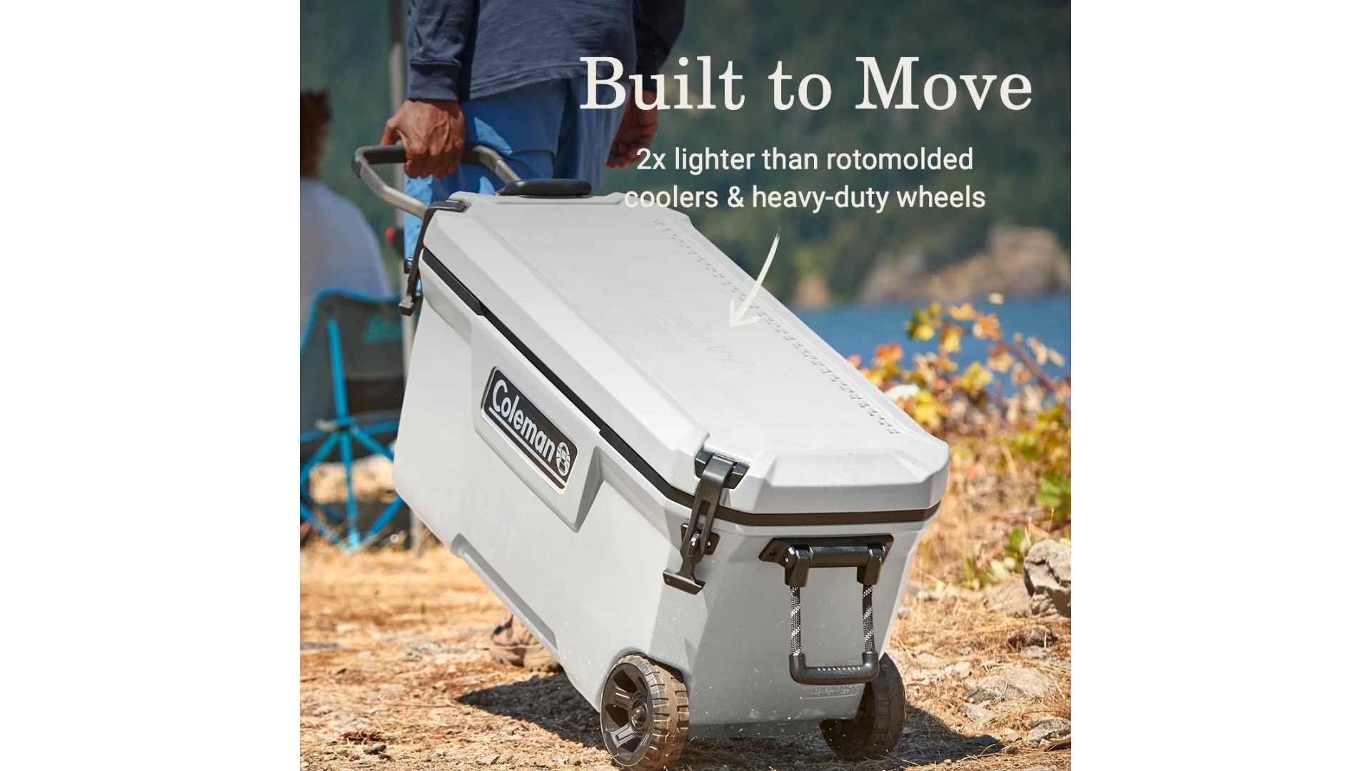 Coleman Convoy Series Ice Chest 100 Quart Cooler with Wheels