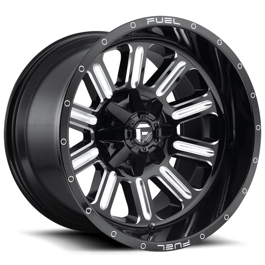 FUEL 20x10 Hardline D620 Gloss Black Milled 5x5.5 & 5x150-18 offset