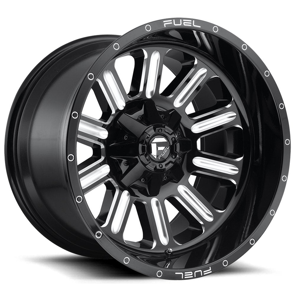 FUEL 20x10 Hardline D620 Gloss Black Milled 8x180-18 offset