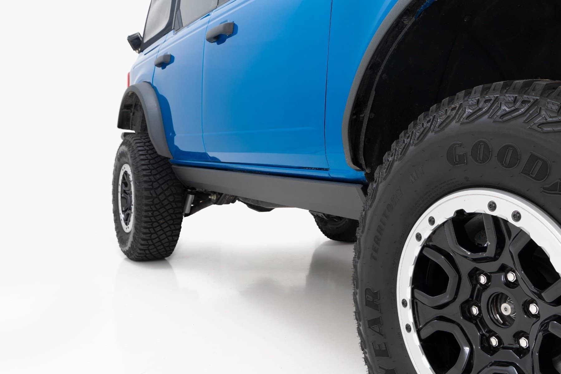 Power Running Boards Rough Country with LED Step Lights for Ford Bronco, 4-Door (2021-2025) - Retractable Electric Side Steps w/Dual Motors, LED Lights, Textured Anti-Slip Surface
