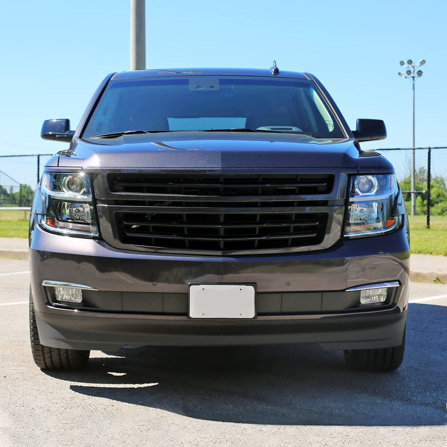 Clear SPEC-D TUNING Bumper Driving Fog Lights + Bulbs + Switch w/Chrome Trim Compatible with 2015-2020 Chevy Tahoe, L+R Pair Assembly