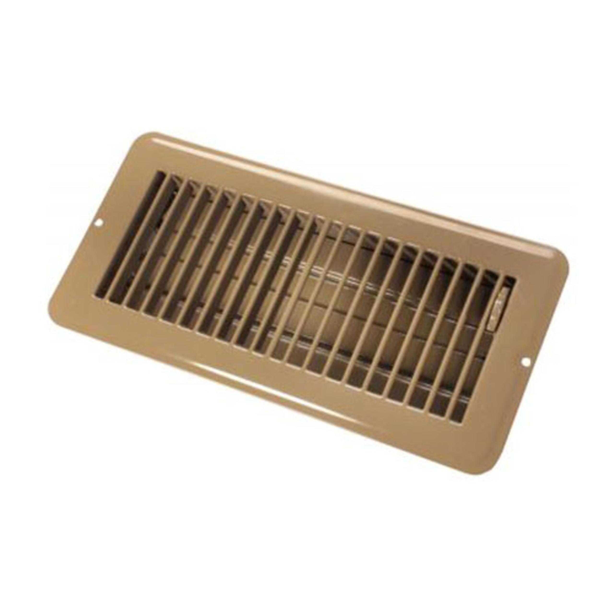 Dampered JR Products Floor Register - 4" x 10", Brown