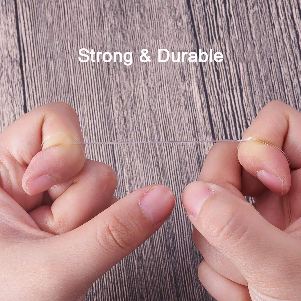 109 Yards JEWELEADER Clear Crystal Elastic Thread 0.7mm Stretch String Cord Crafting DIY Thread for Bracelets Gemstone Jewelry Making Beading Craft Sewing