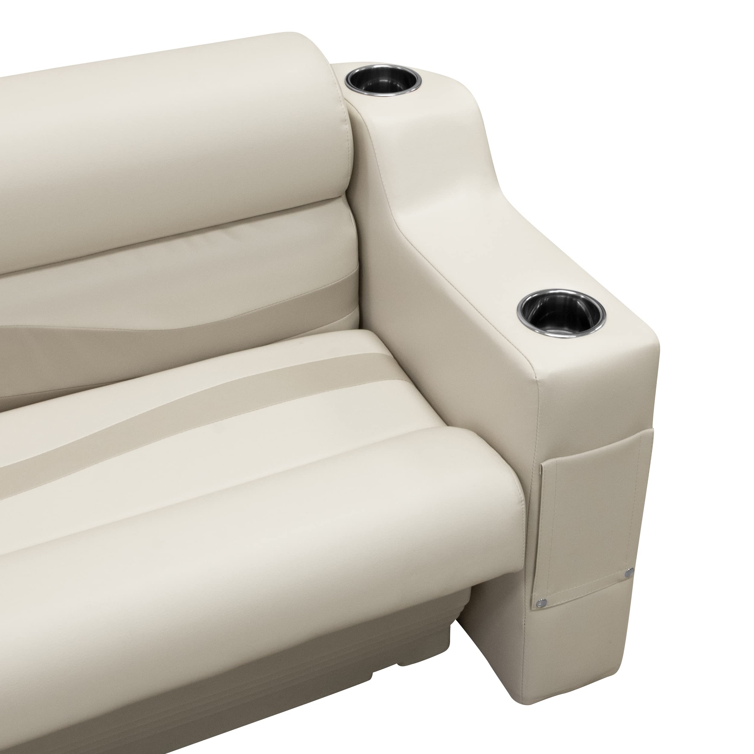 3009-990 Wise Premier Series Pontoon Left Radius Arm Rest, Platinum