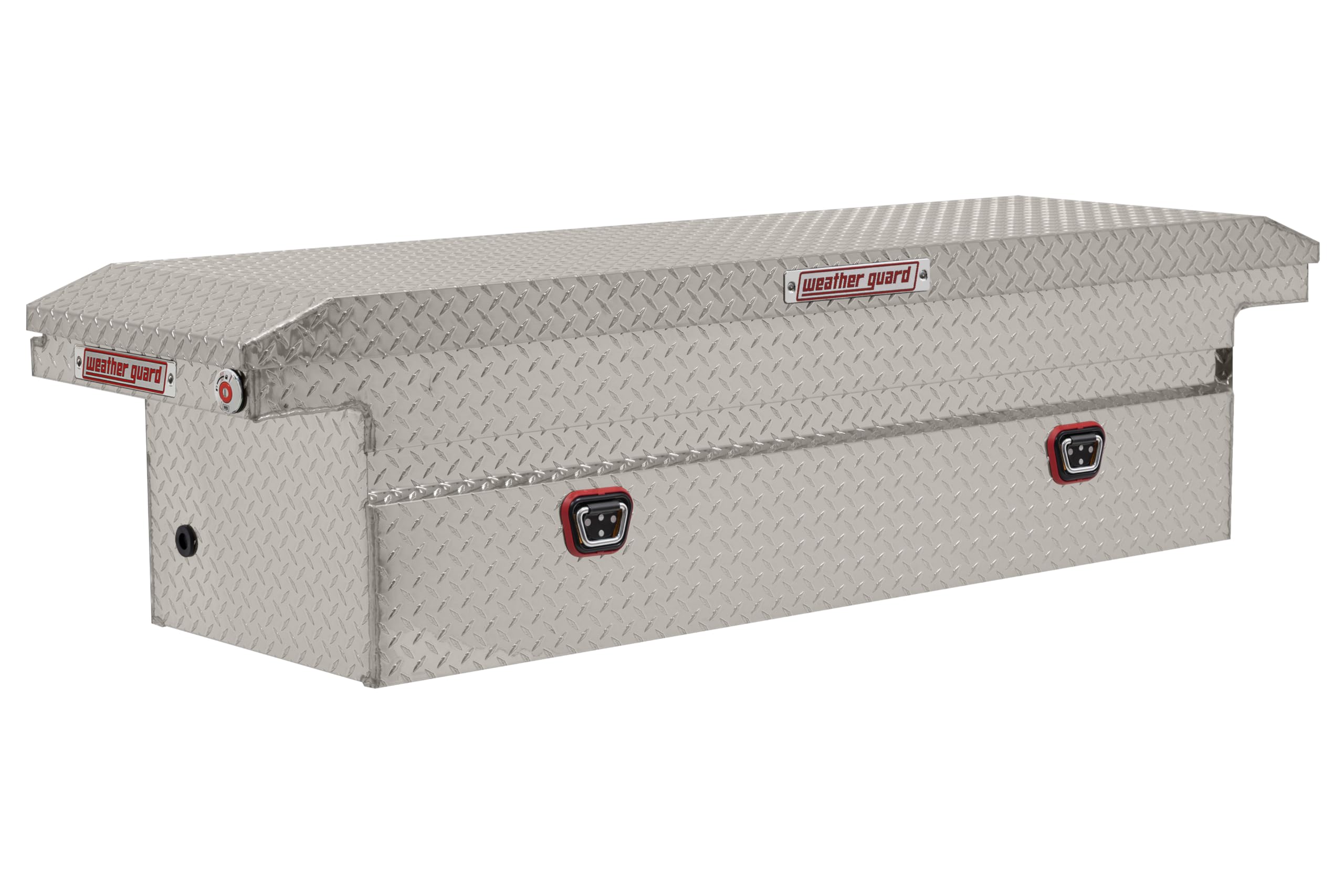 Weather Guard Saddle Truck Box Model 121-0-04, Aluminum, For Full Size Trucks, Low Profile, Clear, 11.0 cu ft capacity