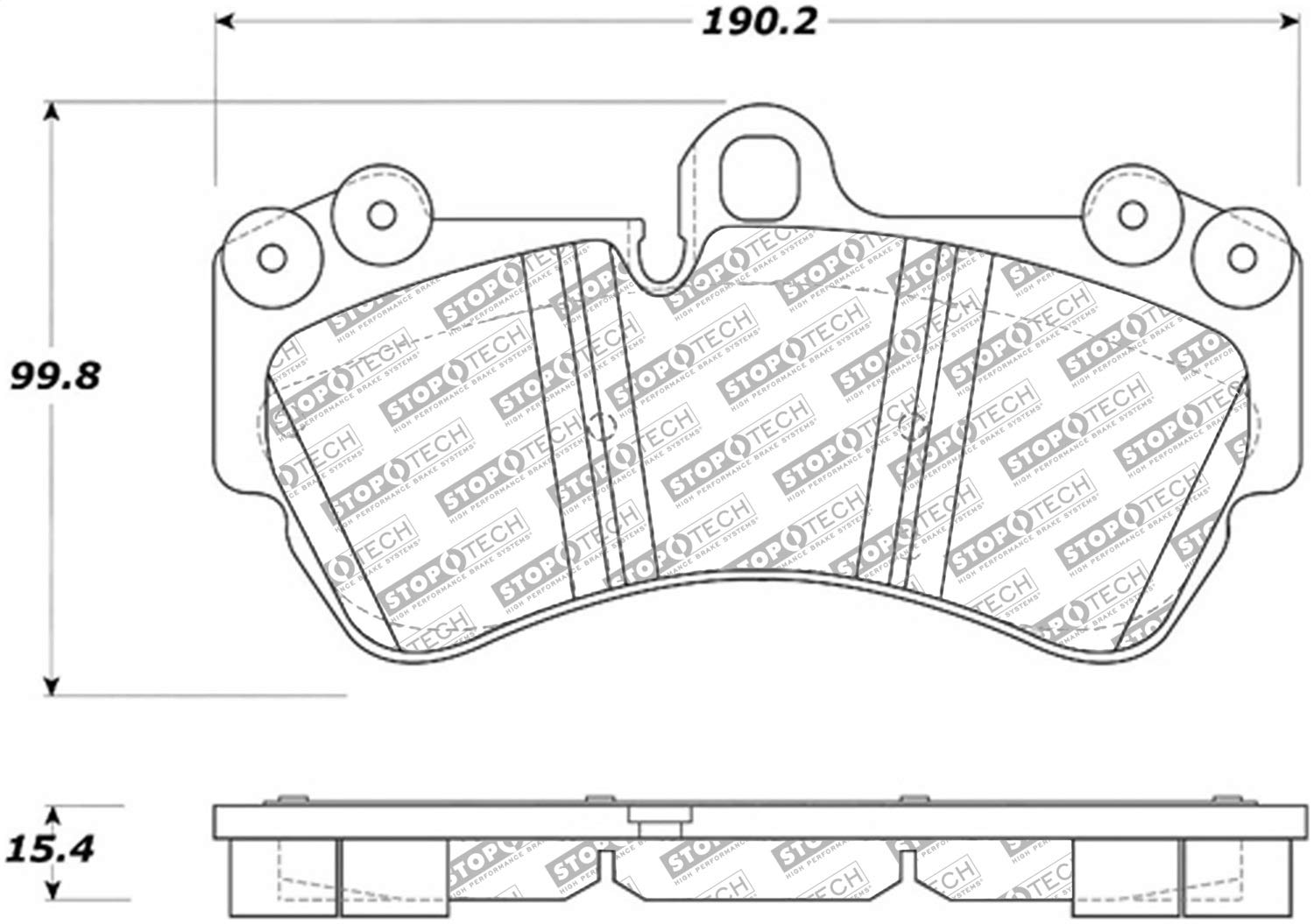 Brake Pads StopTech 305.10070 Street Select with Hardware
