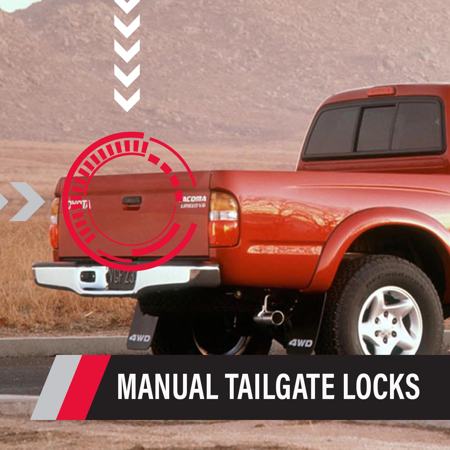 Pop & Lock Manual PL5511 Tailgate Lock for Toyota Tacoma (Standard Lock) Spruce Mica