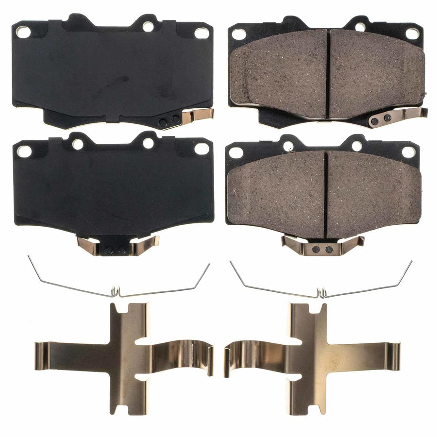 Power Stop Front Brake Kit For 4Runner Toyota 1996-02 | Tacoma Toyota 1995-04 - Ceramic Brake Pads With Installation Hardware, 17-436