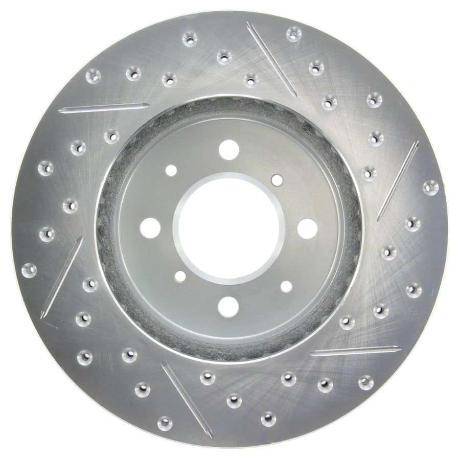 StopTech Select Sport 227.40021R Front Right Drilled/Slotted Disc Brake Rotor - Fits Acura EL, Integra, Honda City, Civic, del Sol, Fit and Insight Vehicles