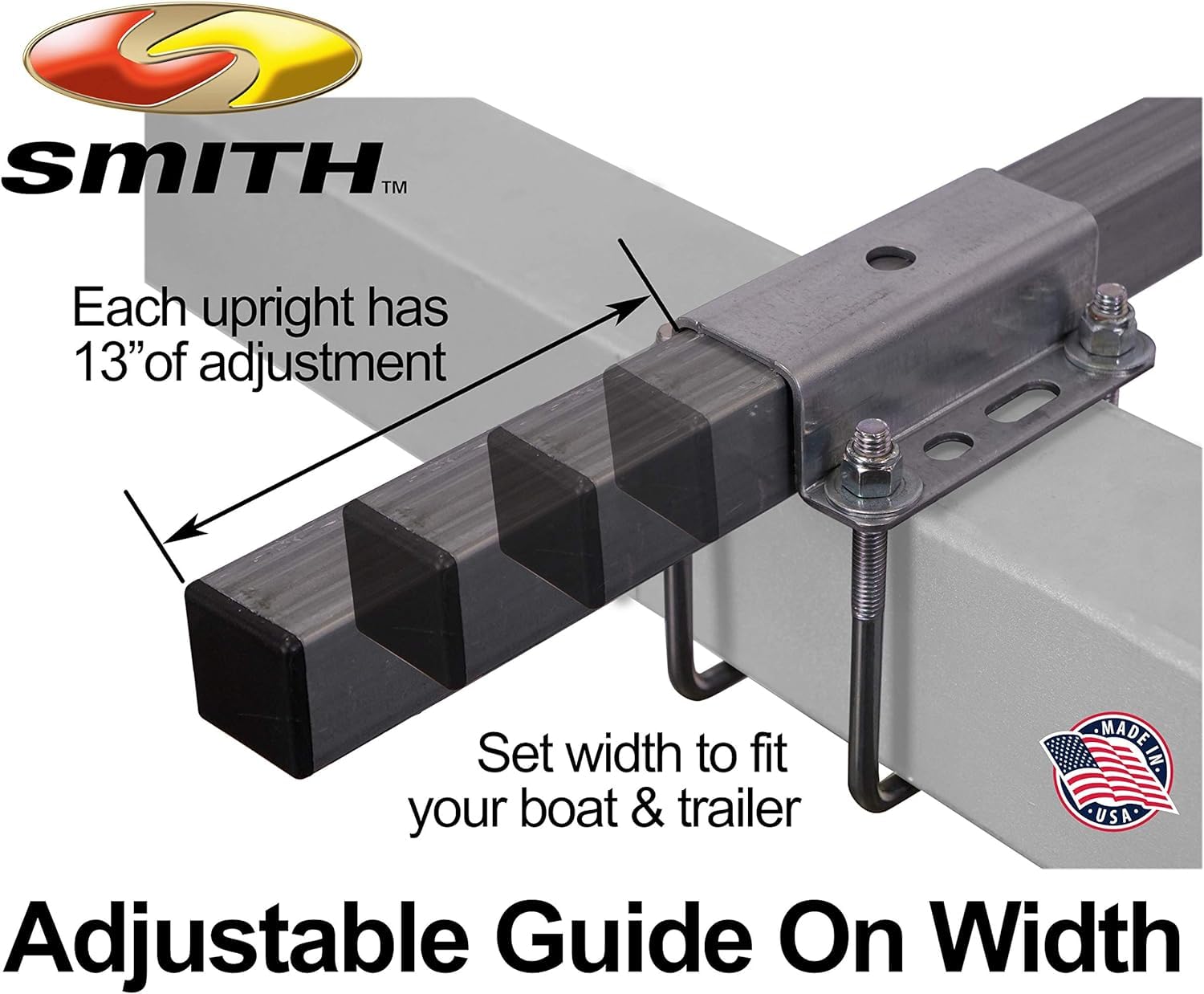 Trailer PVC Boxed Post Guide-On - CE Smith - Sturdy Boat Trailer Accessories & Replacement Parts - 60" - Black (27646)