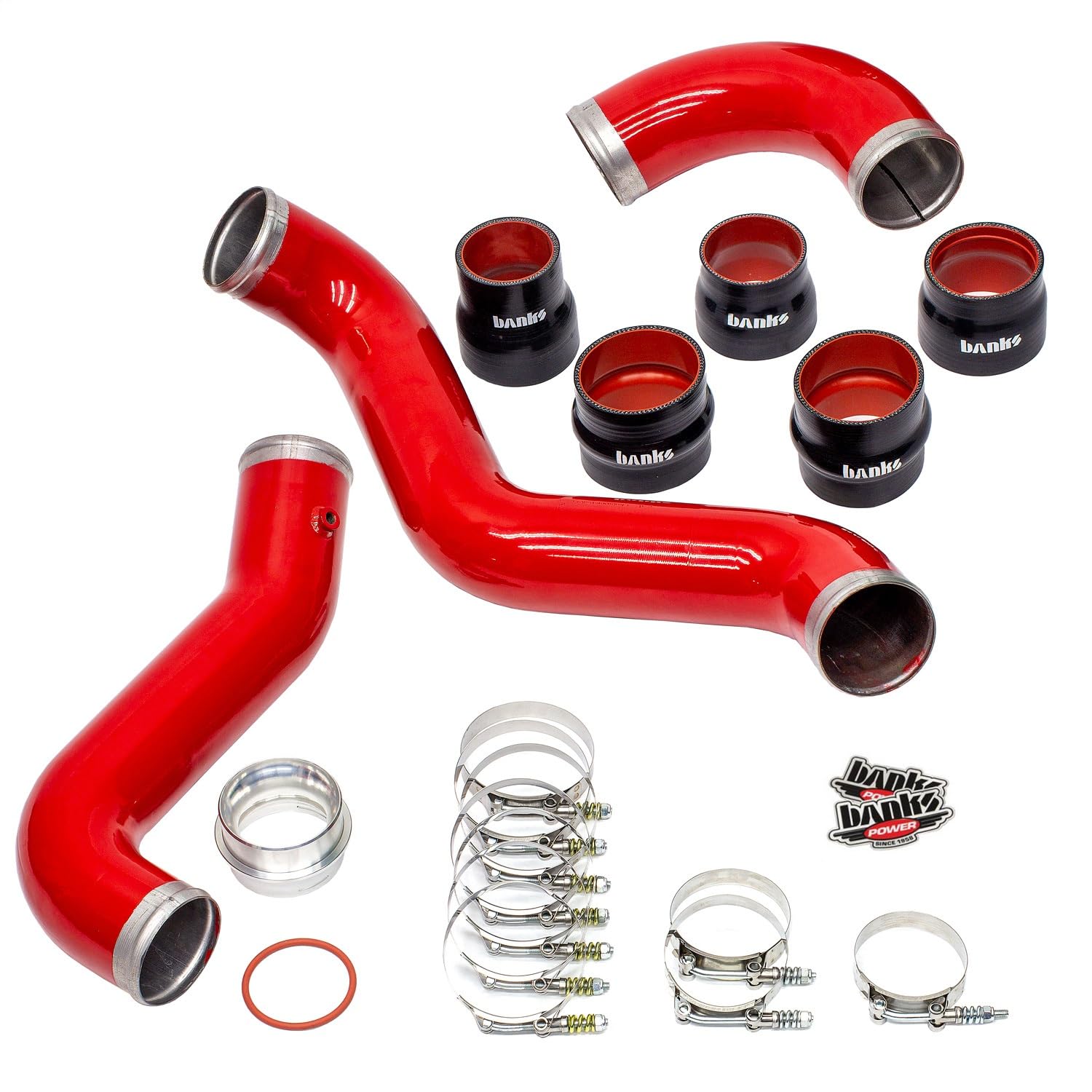 17-19 Chevy/GMC Banks Power 2500HD/3500HD Diesel 6.6L Boost Tube Upgrade Kit - Red (25999)