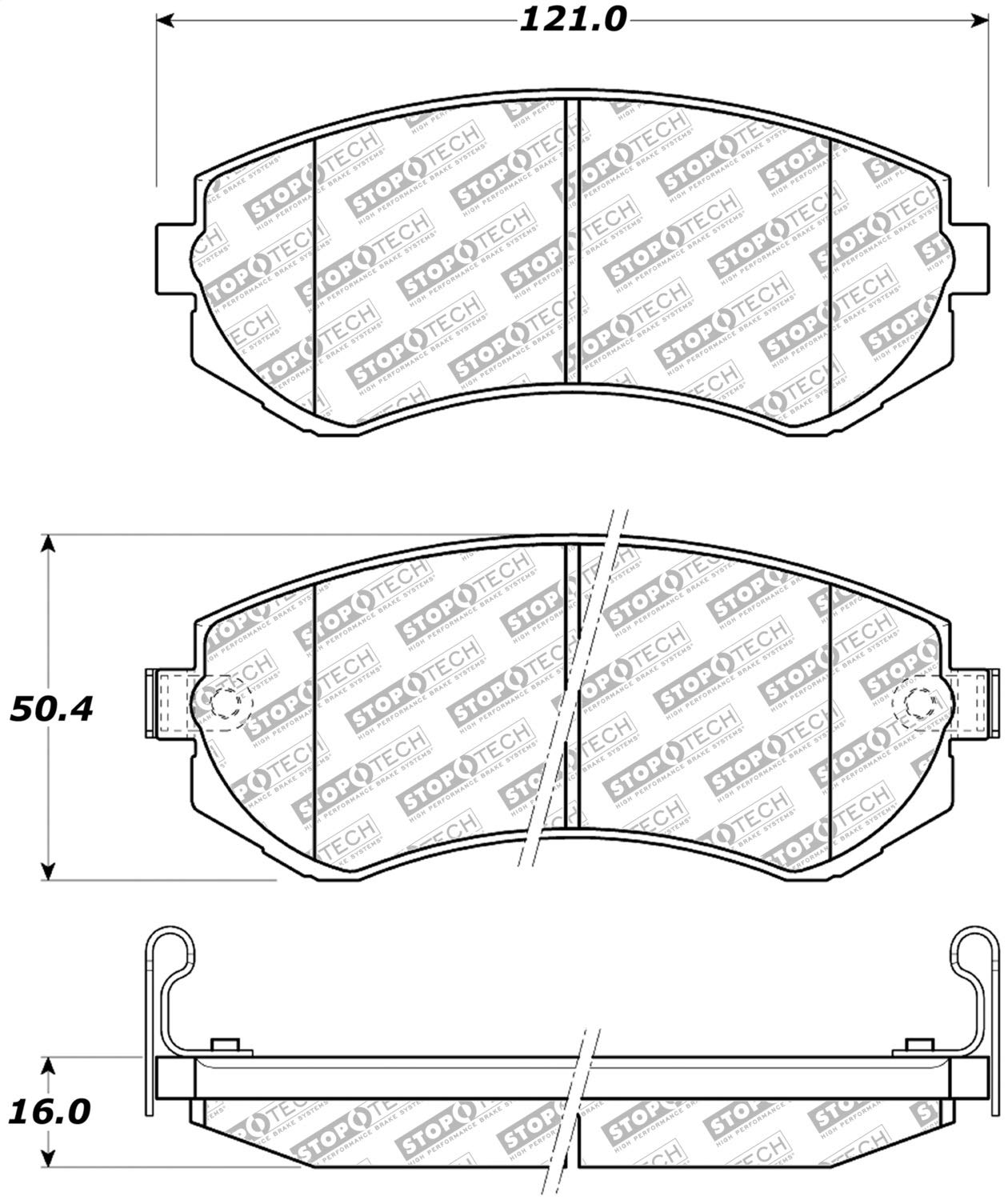 Brake Pads StopTech 305.04220 Street Select with Hardware