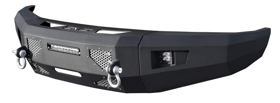 Bumper Front fits 2017-2019 F-250/F-350/F-450 Super Duty Trucks | 3pc Modular Construction | Integrated Winch Mount | Strategic Airflow Cutouts | Auxiliary Light Cutouts | DV8 Offroad