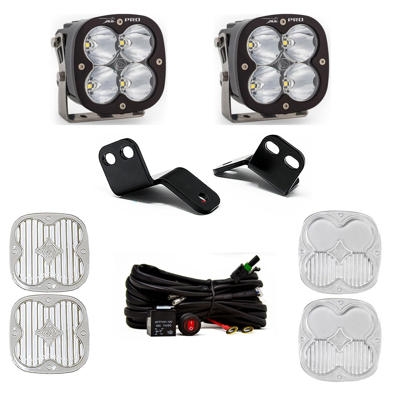 XL Pro Baja Designs LED A-Pillar Light Kit for Textron Wildcat XX 2018-22 UTV (Driving/Combo; Clear)