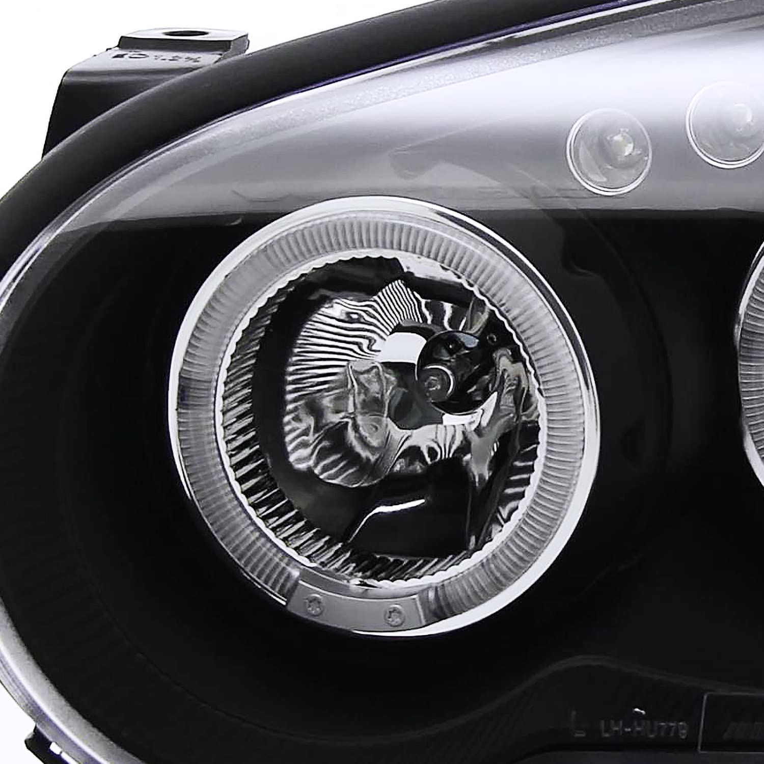 Black Halo Projector Headlights SPEC-D TUNING Compatible with 2004-2005 Subaru Impreza RS/WRX/Outback/STI, Left + Right Pair Headlamps Assembly