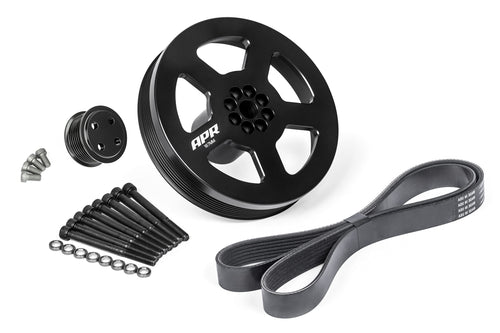 3.0 TFSI APR MS100185 Supercharger Drive and Crank Pulley with Belt Bolt on
