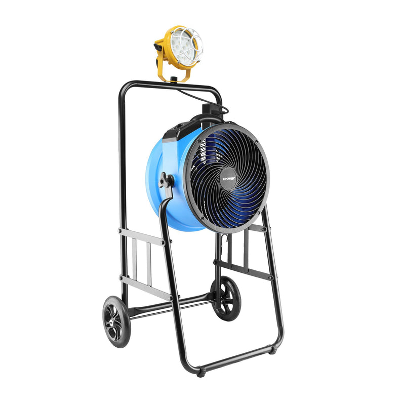 Dock Fan XPOWER FA-300K6 With Trolley and Light (Blue)