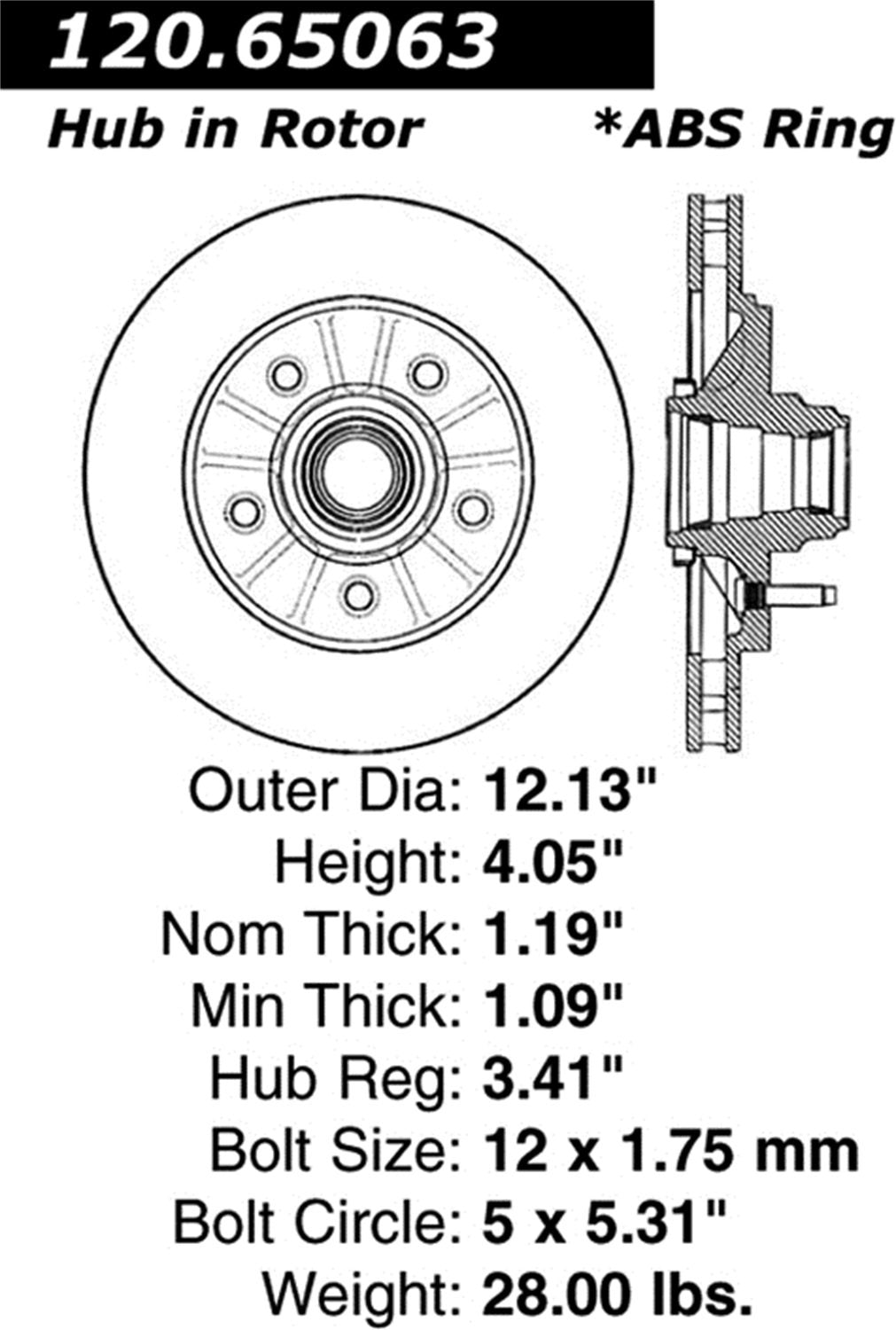 Sport Drilled/Slotted Brake Rotor StopTech 127.65063L (Front Left), 1 Pack
