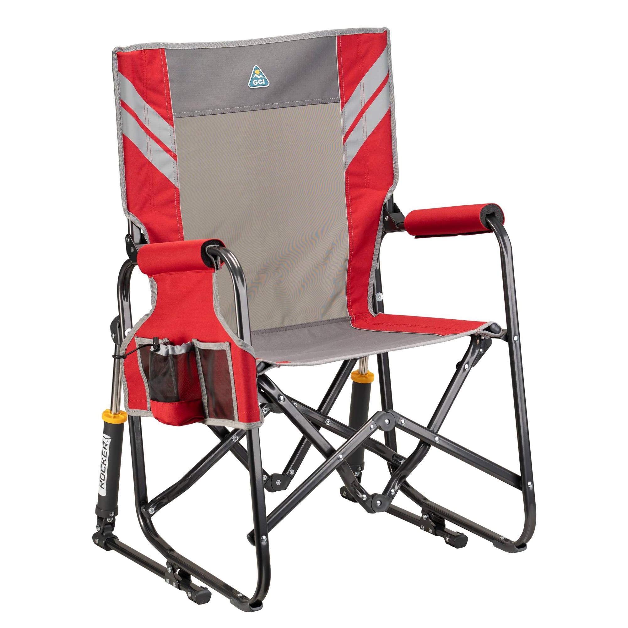 GCI Stowaway Outdoor Rocker - Varsity Red/Gray