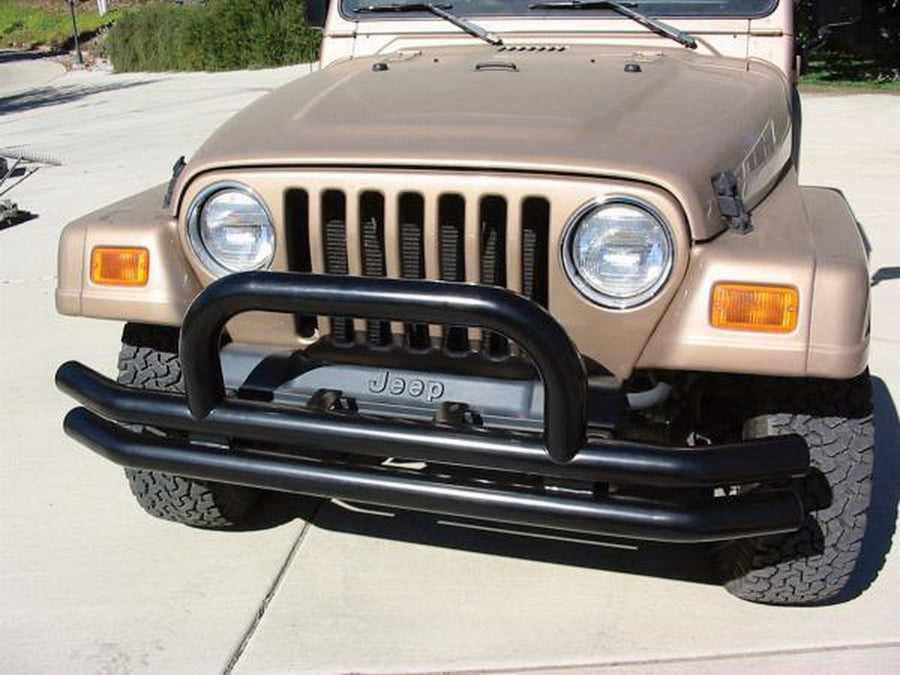 Rampage Front Tube Bumper with Hoop RAMPAGE PRODUCTS | Steel, Black | 8620 | Fits 1976 - 2006 Jeep CJ, Wrangler YJ & TJ