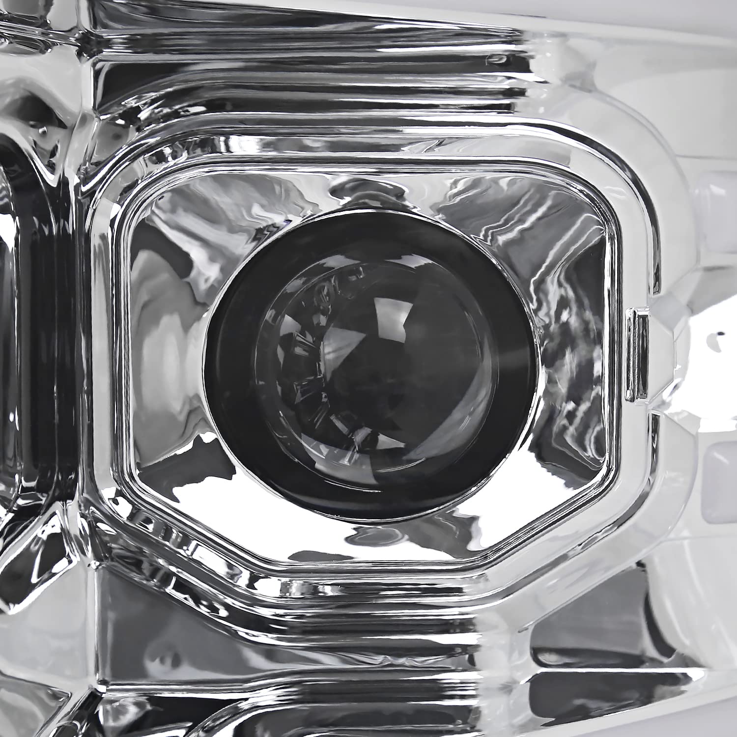 Chrome Projector Headlights SPEC-D TUNING w/Switchback Sequential LED Signal Tube and Startup Animation Compatible with 2009-2014 Ford F150 F-150, Left + Right Pair Headlamps Assembly