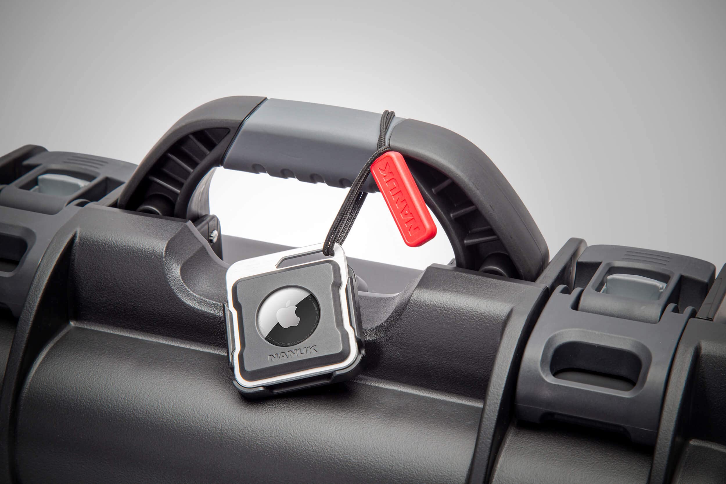 Airtag Holder Durable and Secure Nanuk, Attachable to Protective Cases, Backpacks, Luggage, Drones, Cameras, Keys, Electronics, Bikes, and Athletic Equipment (4 Mounting Options, Airtag Not Included)