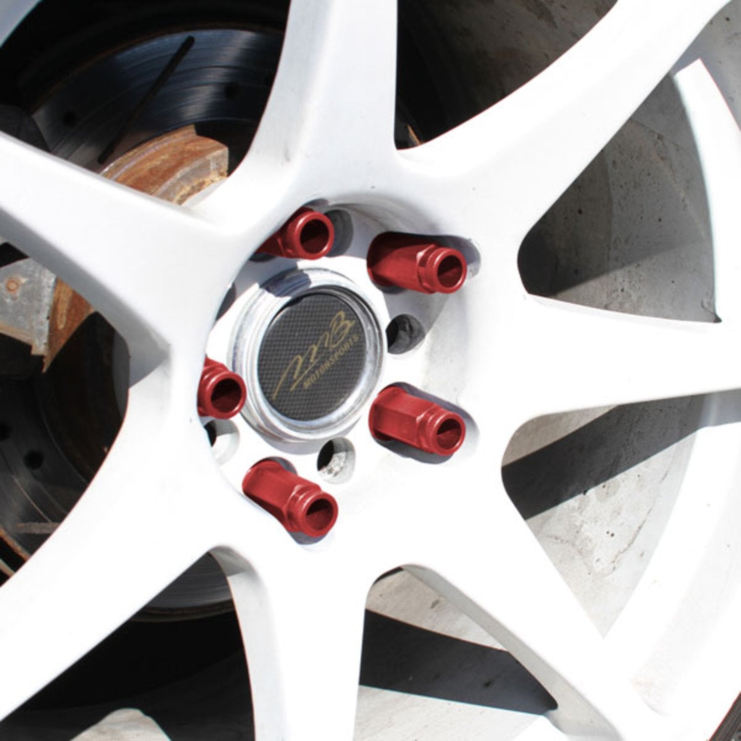 Mishimoto Aluminum Locking Lug Nuts - MMLG-15-LOCKRD, M12 x 1.5, Red