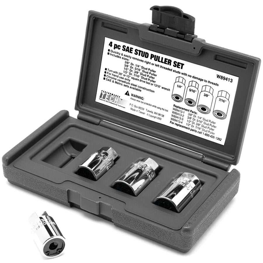 4-Piece SAE Stud Puller Set Performance Tool W89413