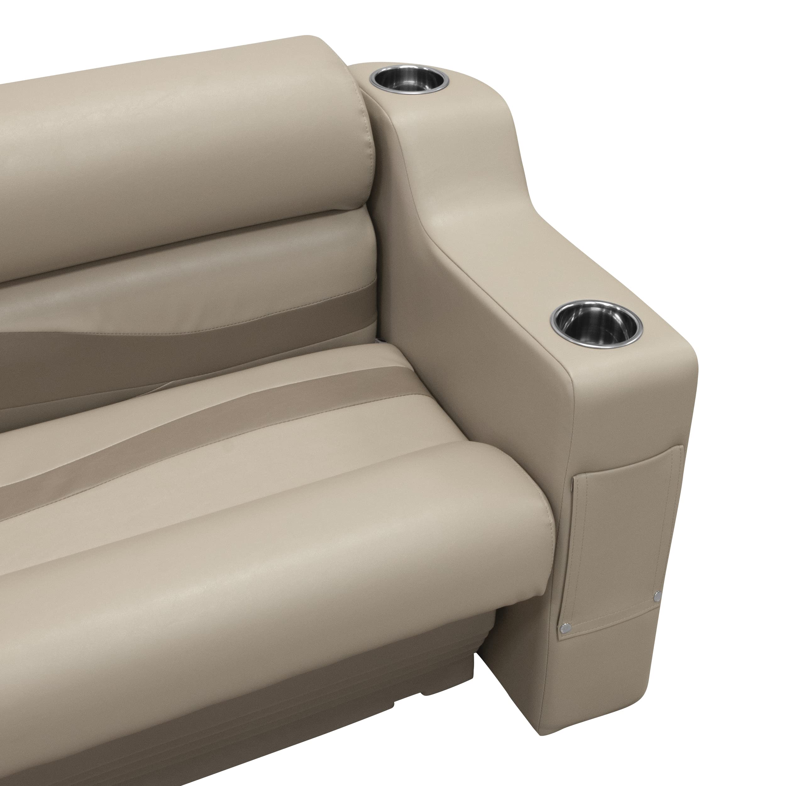 3009-1725 Wise Pontoon 7" Left Radius Arm Rest, Mocha Java