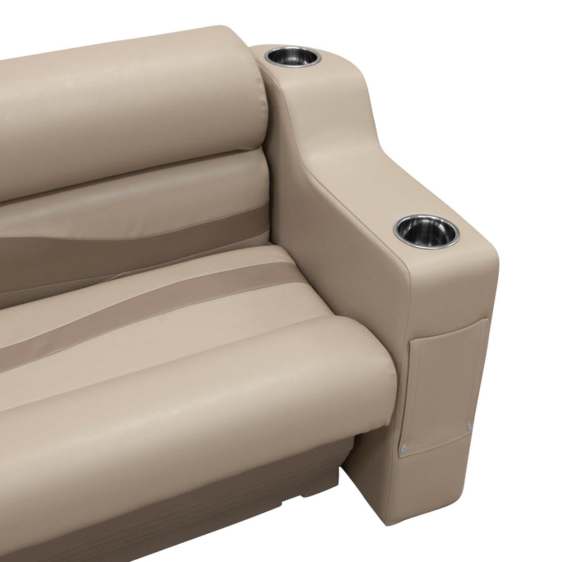 3009-1725 Wise Pontoon 7" Left Radius Arm Rest, Mocha Java